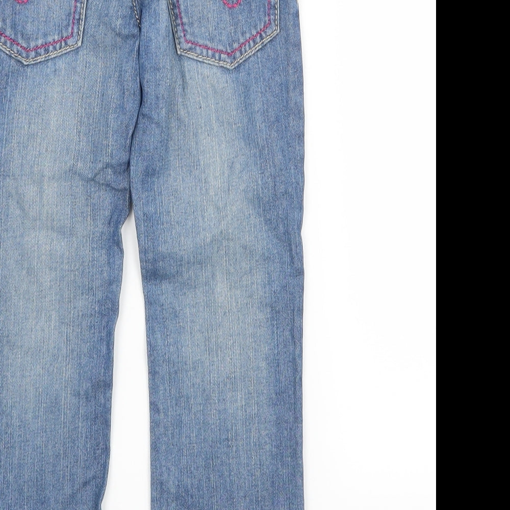 Marks and Spencer Girls Blue  Denim Straight Jeans Size 3-4 Years