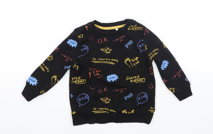 George Boys Black   Pullover Sweatshirt Size 2 Years