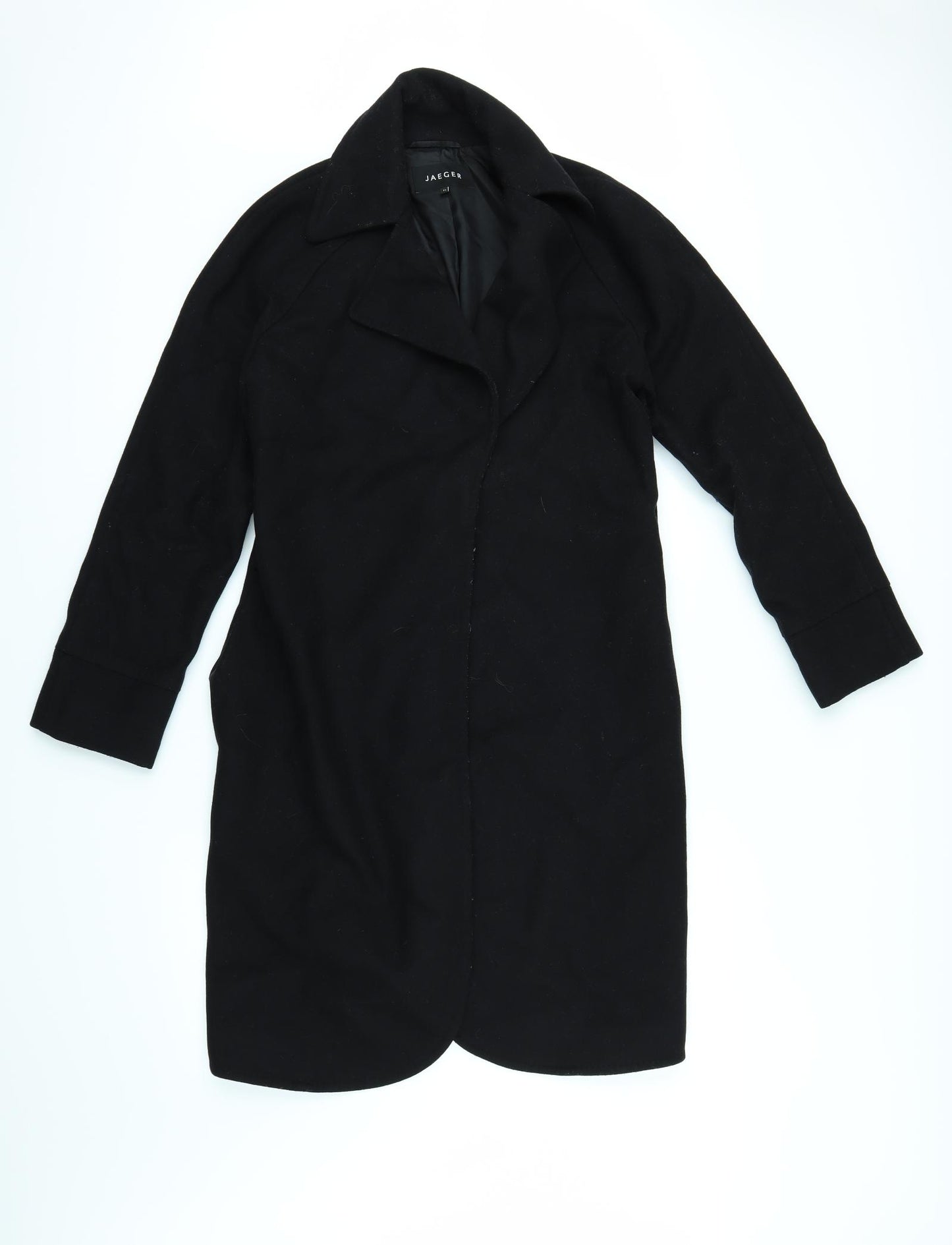 Jaeger Womens Black   Overcoat Coat Size 10