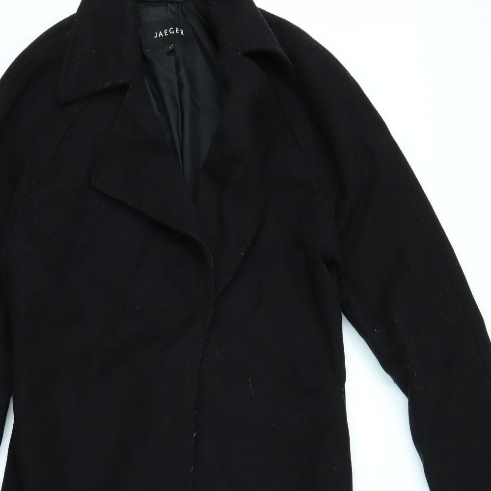 Jaeger Womens Black   Overcoat Coat Size 10