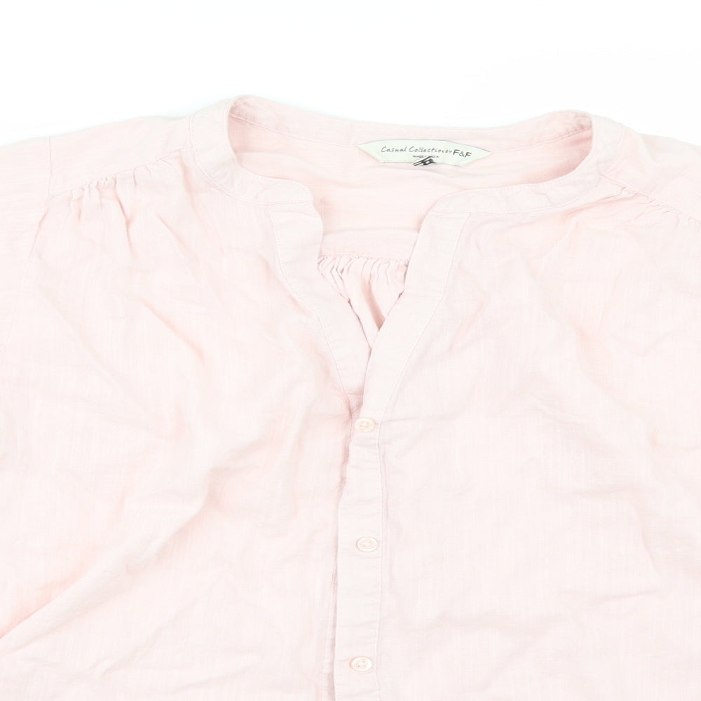F&F Womens Pink   Tunic Button-Up Size 10