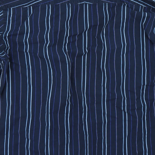 NEXT Mens Blue Striped   Button-Up Size L