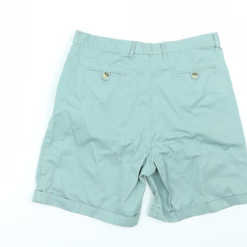 Classic Collection Womens Green   Chino Shorts Size 34