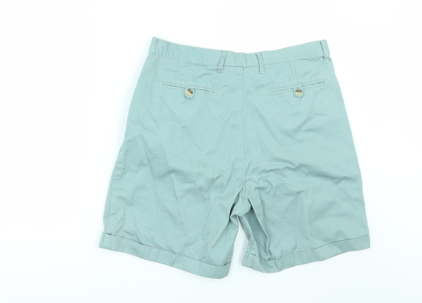 Classic Collection Womens Green   Chino Shorts Size 34