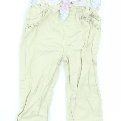 TU Girls Beige   Cargo Trousers Size 9-12 Months