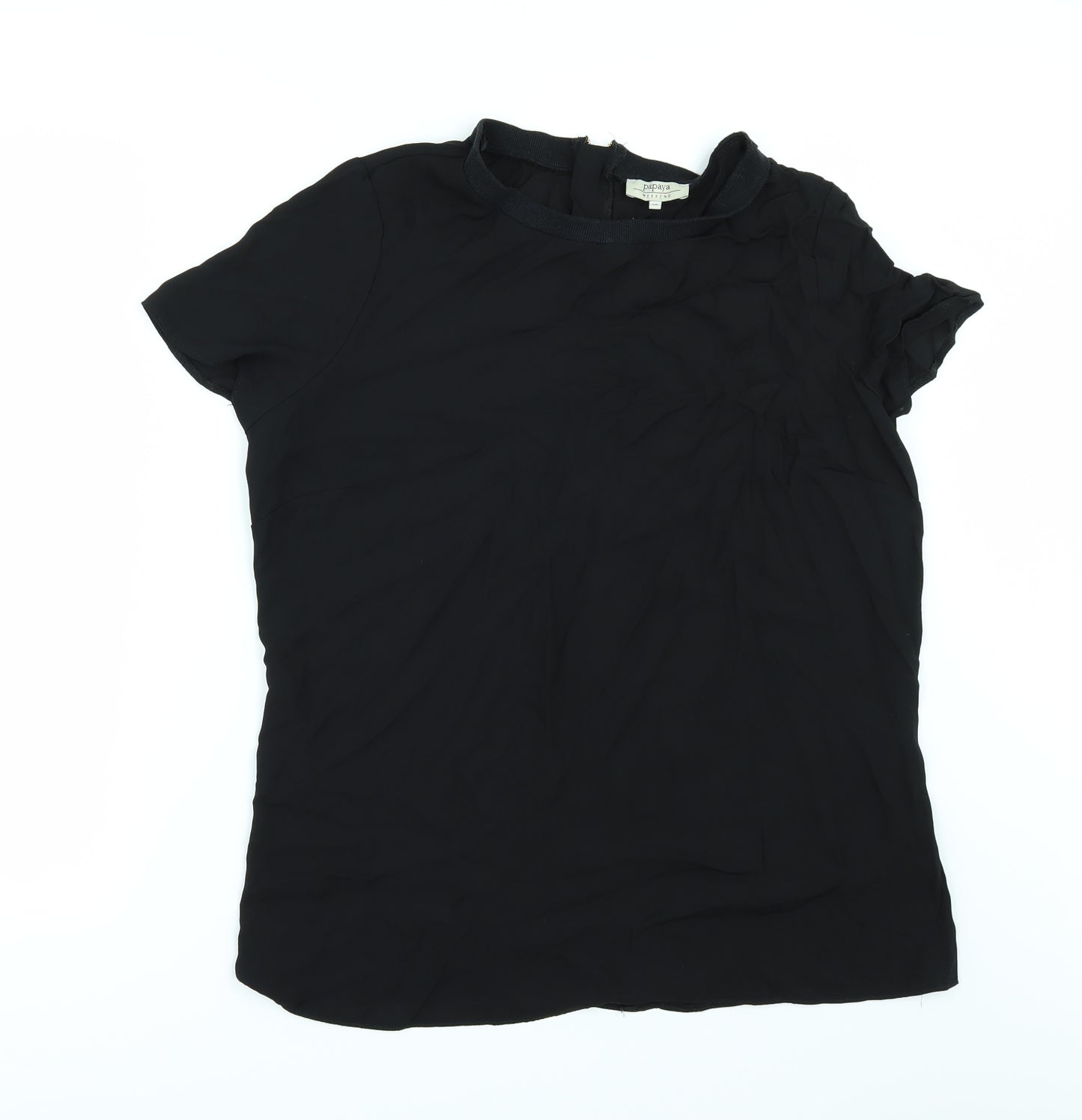 Papaya Womens Black   Tunic Blouse Size 16