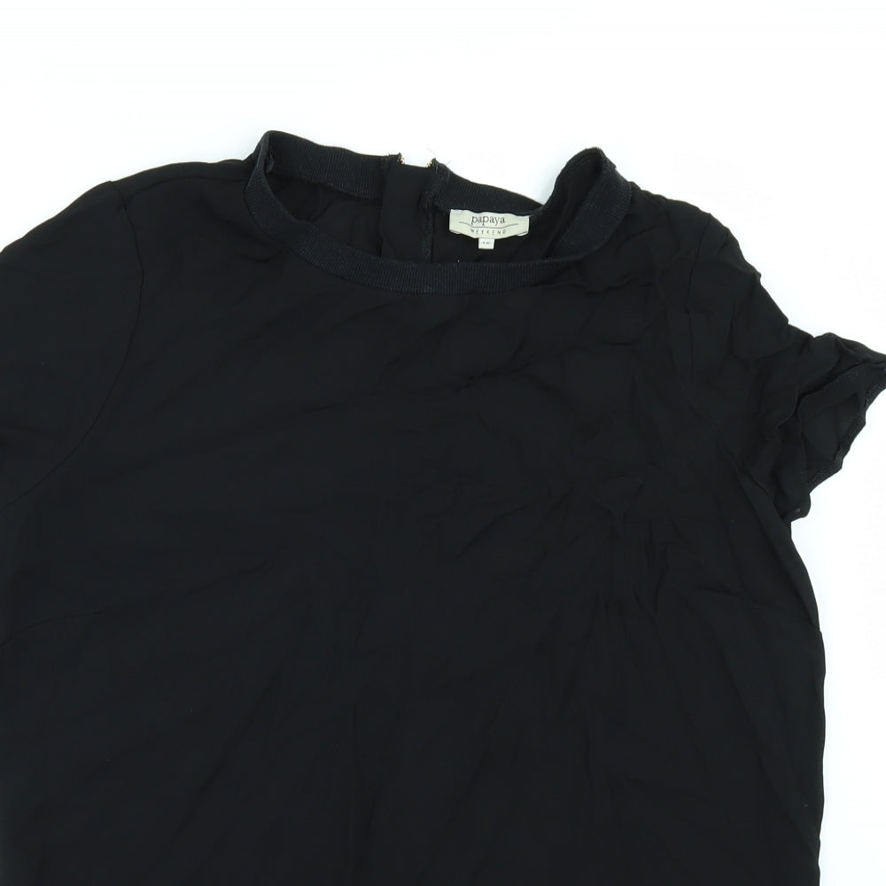 Papaya Womens Black   Tunic Blouse Size 16
