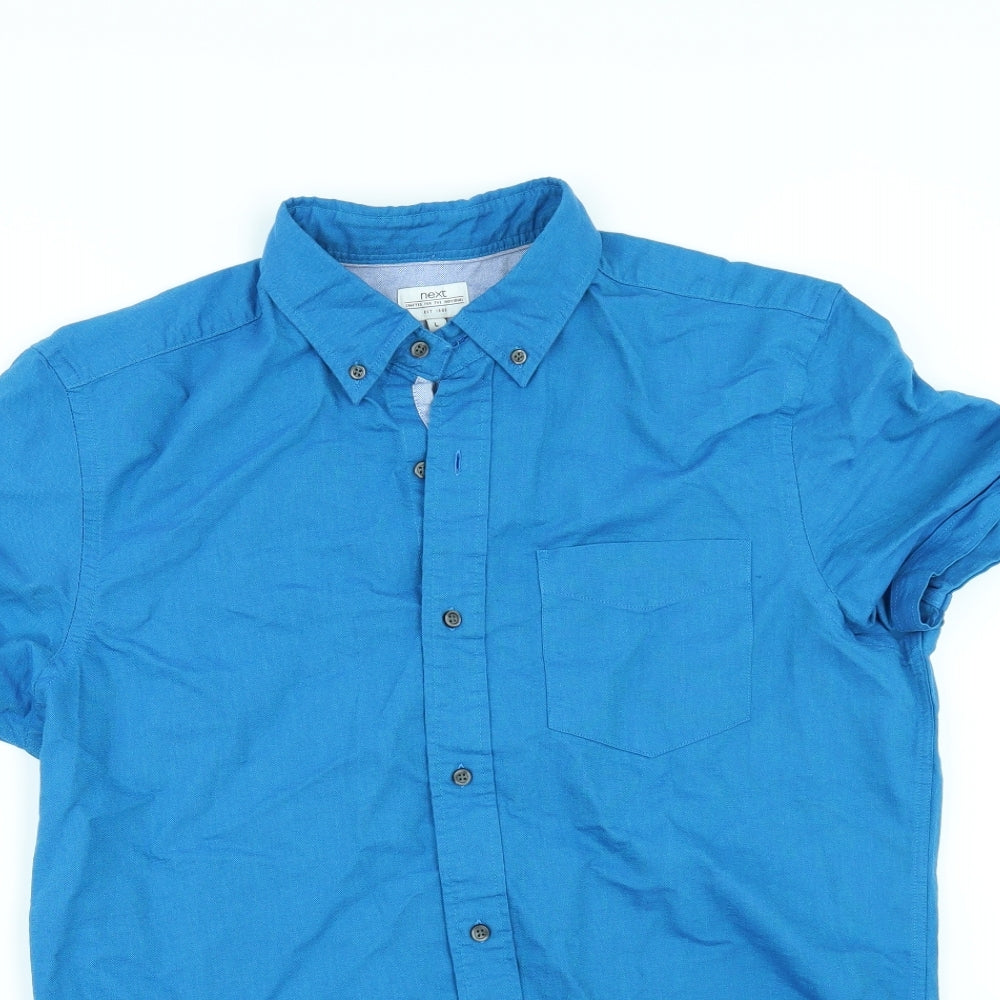 NEXT Mens Blue    Button-Up Size L