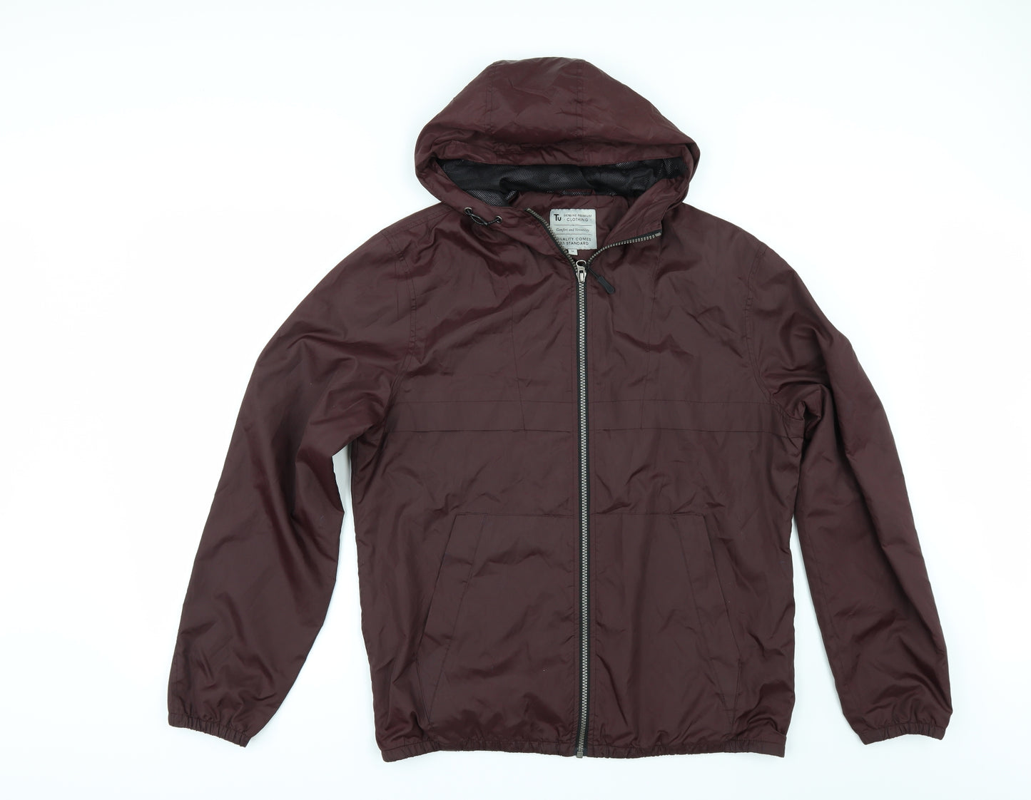 TU Womens Red   Windbreaker Jacket Size M