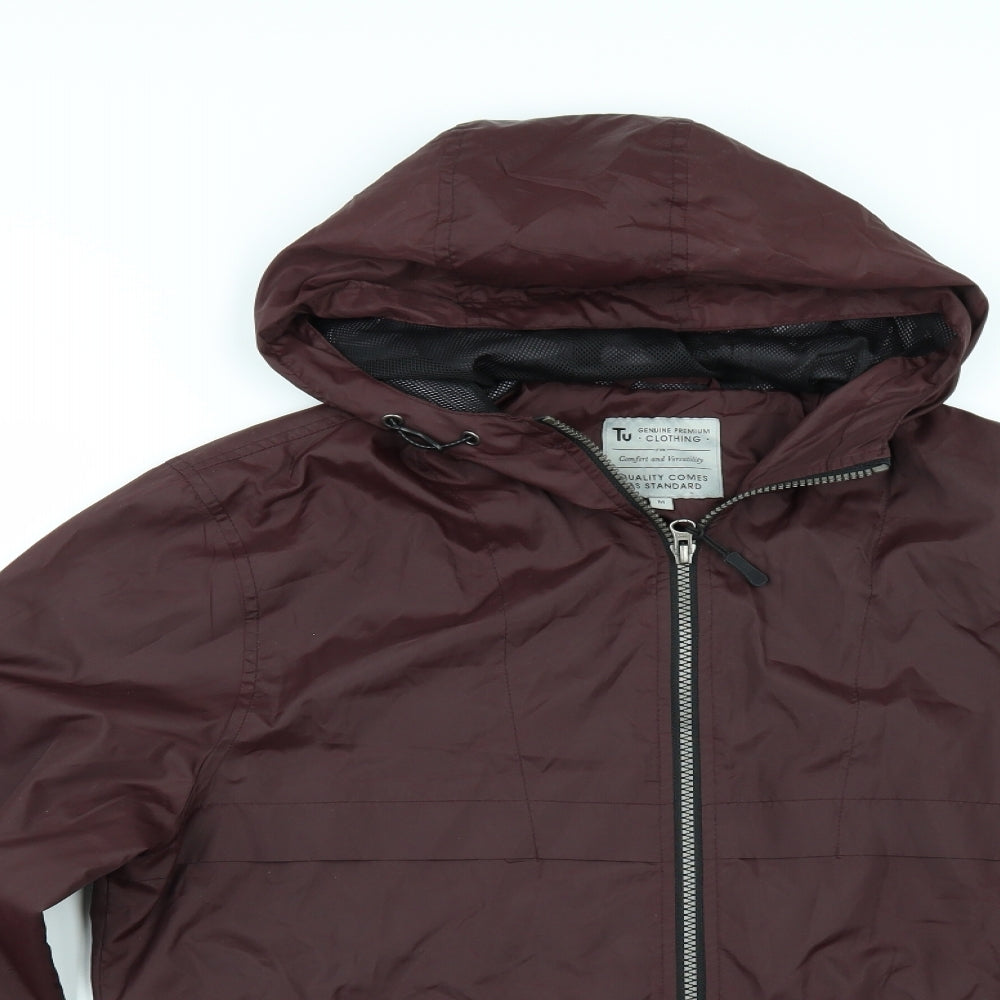 TU Womens Red   Windbreaker Jacket Size M