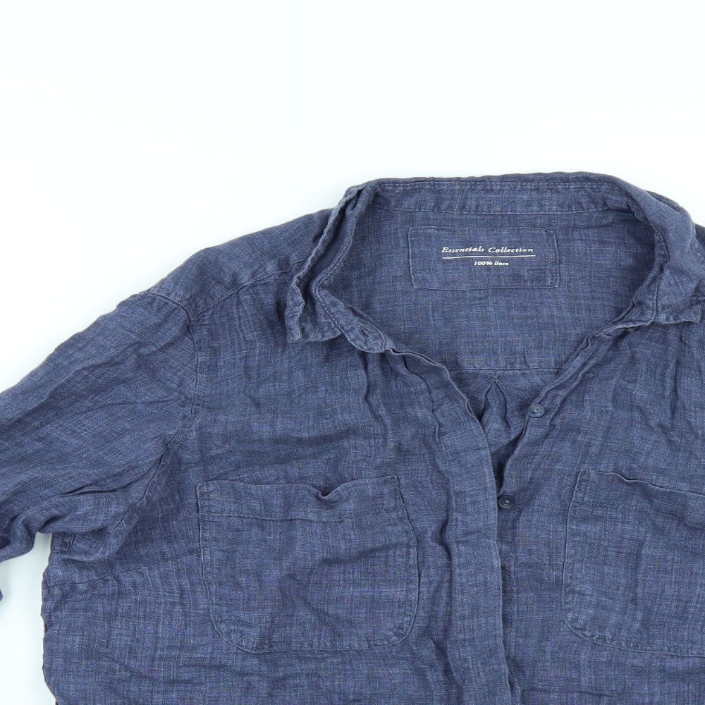 Marks and Spencer Womens Beige   Tunic Button-Up Size 14