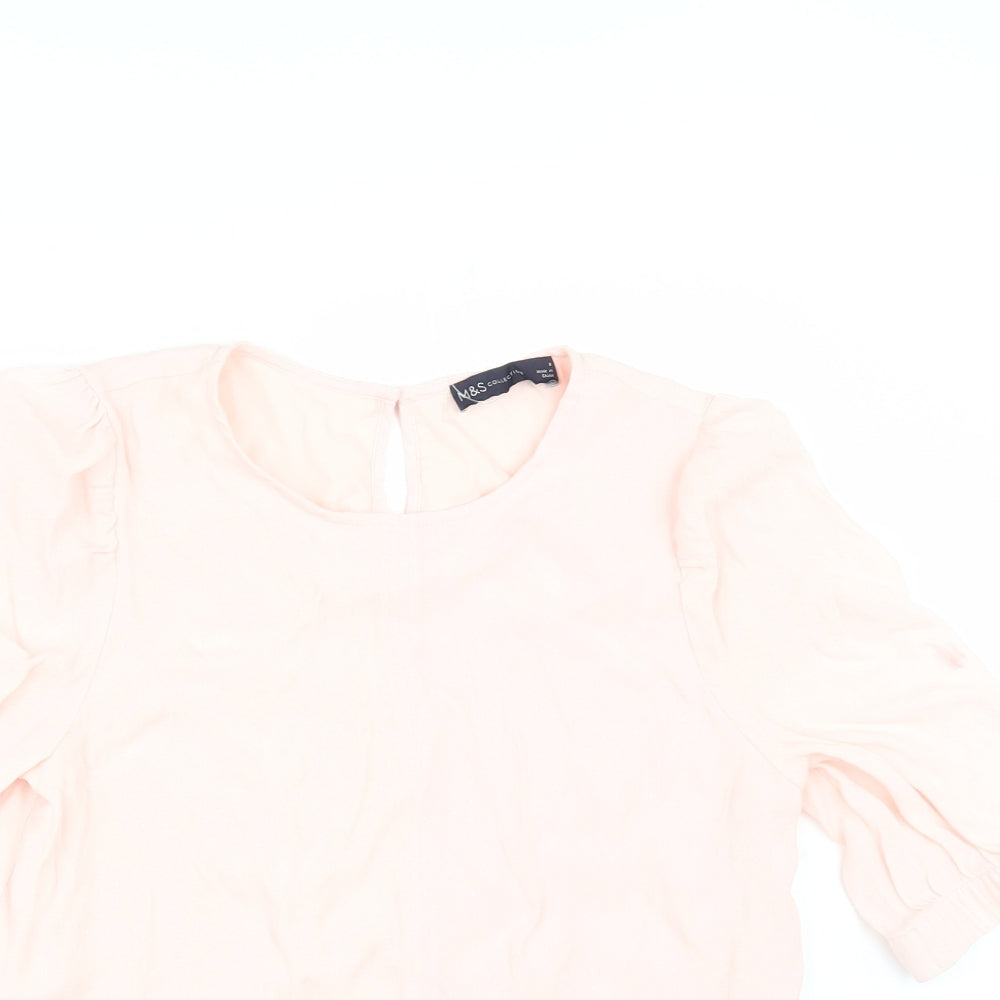 Marks and Spencer Womens Pink   Tunic Blouse Size 8
