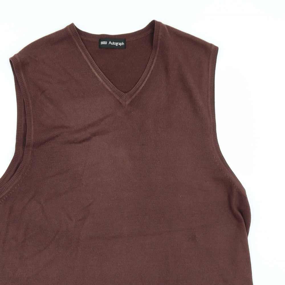 Marks and Spencer Mens Brown   Pullover Jumper Size M