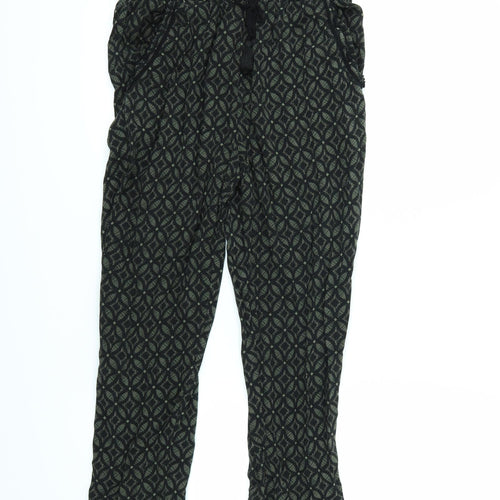 New Look Womens Gold Geometric  Trousers  Size 12 L26 in