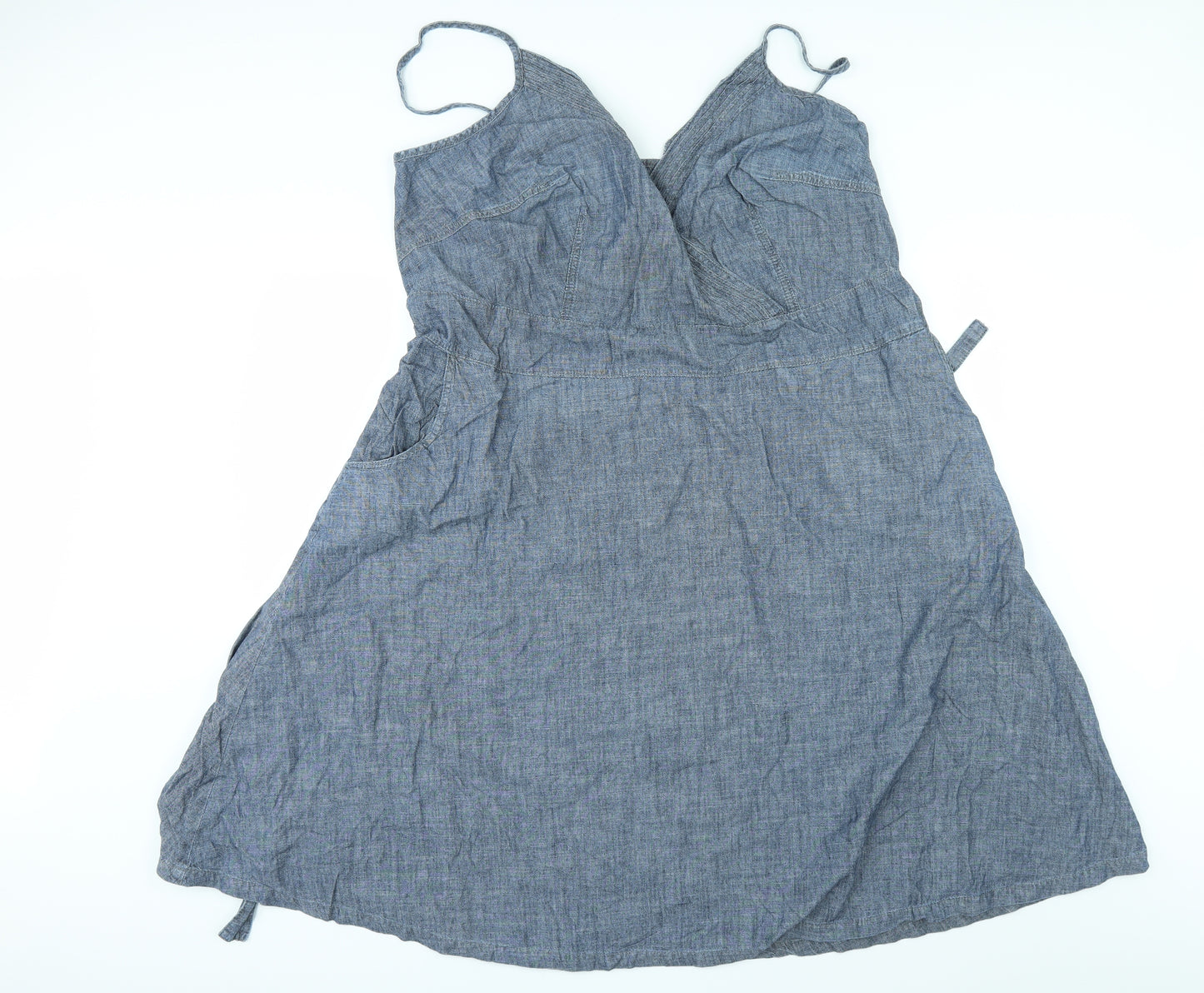 Evans Womens Blue Batik  A-Line  Size 28