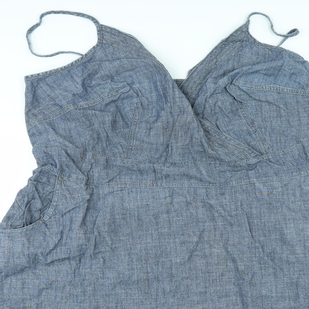 Evans Womens Blue Batik  A-Line  Size 28