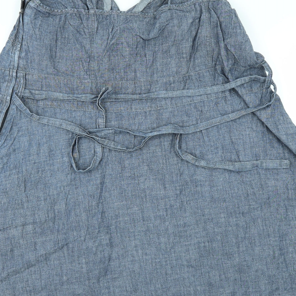 Evans Womens Blue Batik  A-Line  Size 28