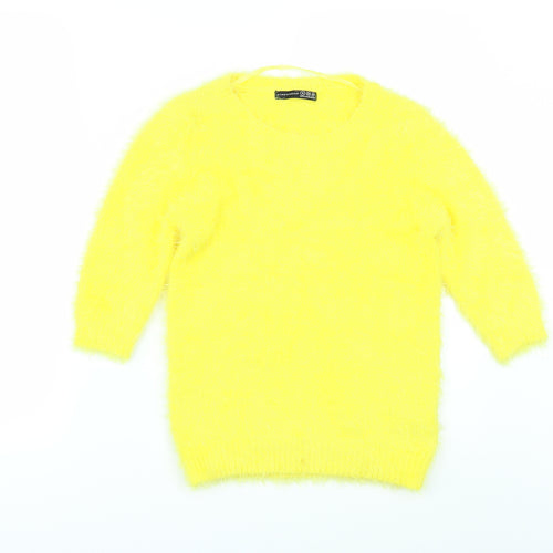 Primark Womens Yellow   Pullover Jumper Size 6