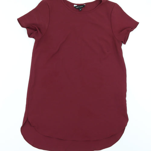 New Look Womens Red   Tunic Blouse Size 6
