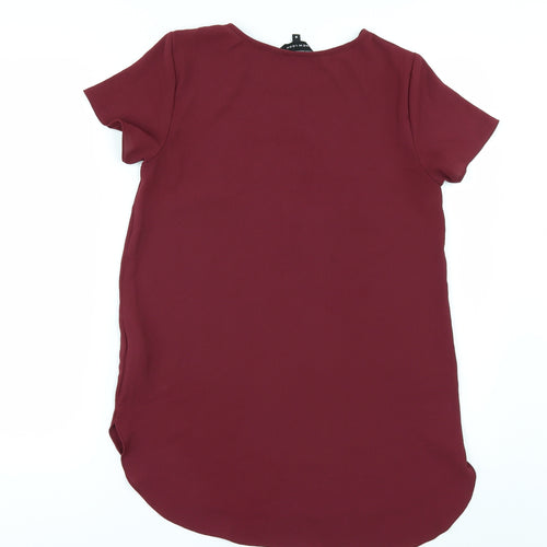 New Look Womens Red   Tunic Blouse Size 6