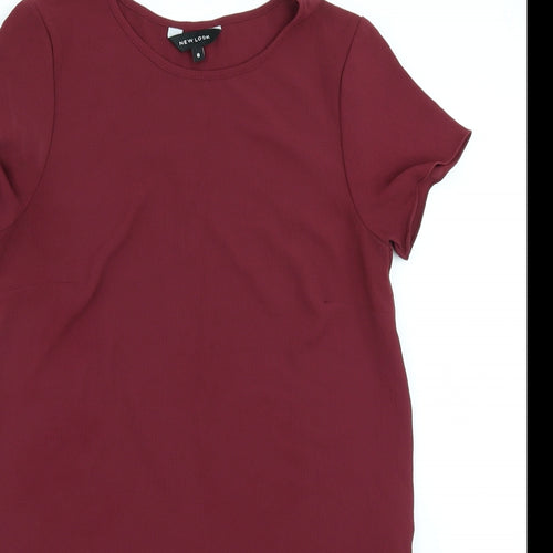 New Look Womens Red   Tunic Blouse Size 6