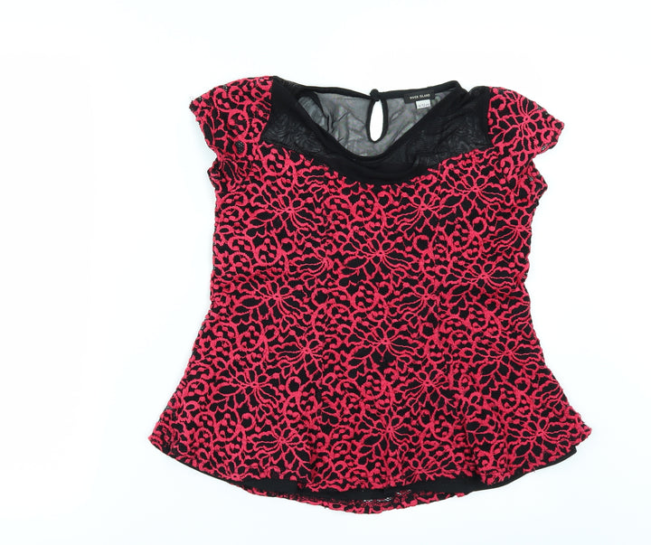 River Island Girls Pink   Basic Blouse Size 11-12 Years  - lace