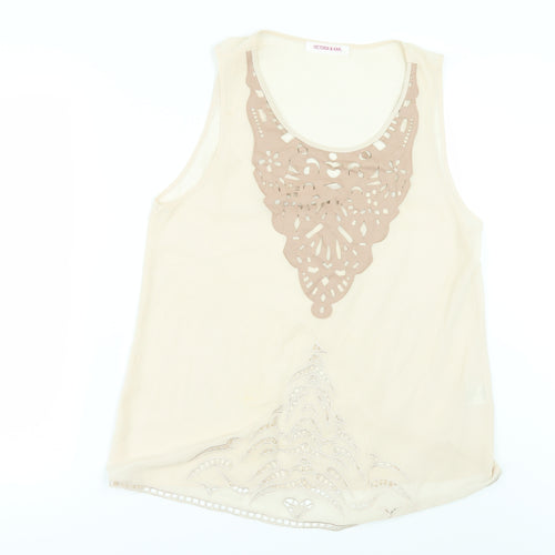 VICTOR & KARL Womens Ivory   Tunic T-Shirt Size XL