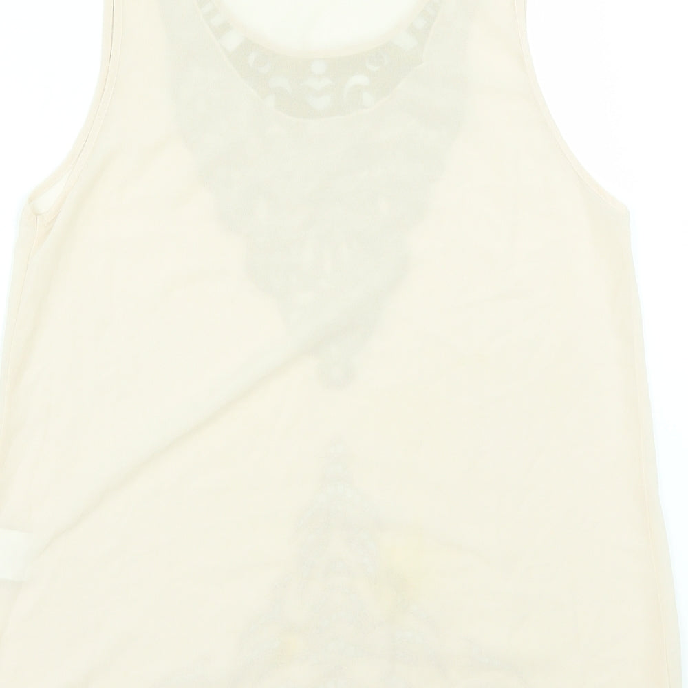 VICTOR & KARL Womens Ivory   Tunic T-Shirt Size XL