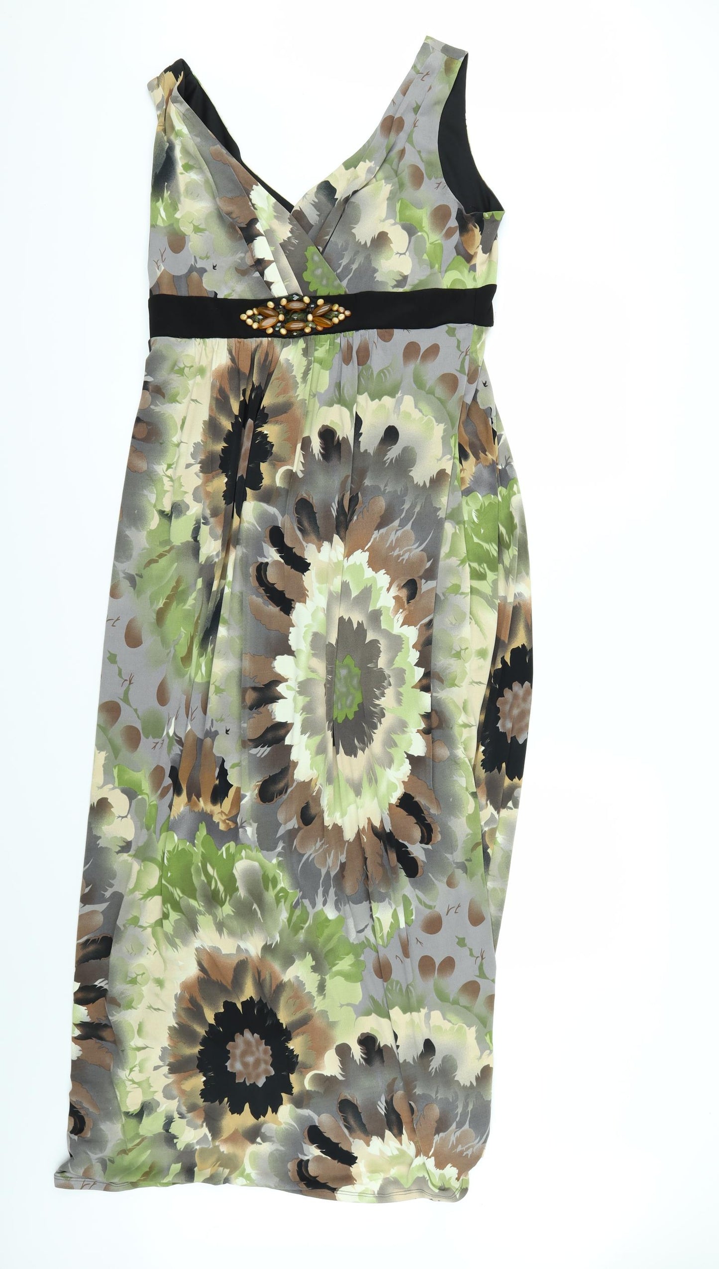 Ronni Nicole Womens Multicoloured Floral  Maxi  Size 14