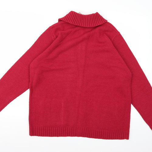 Berkertex Womens Red  Knit Cardigan Jumper Size 18