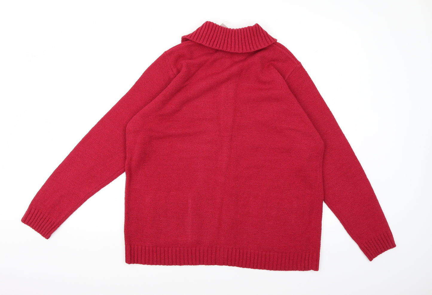 Berkertex Womens Red  Knit Cardigan Jumper Size 18