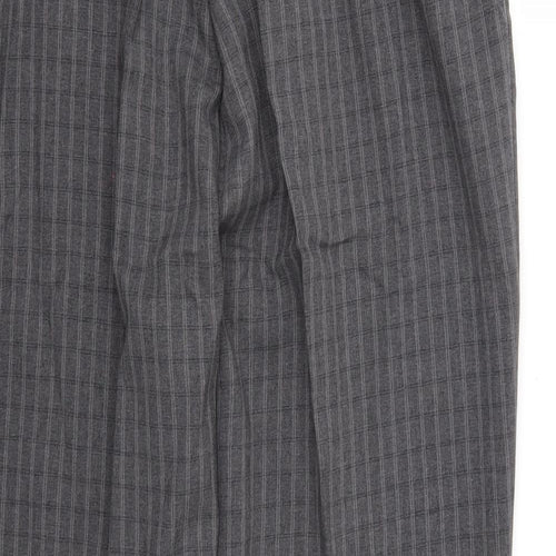 Special Collection Womens Grey Check Rayon Trousers  Size 18 L27 in