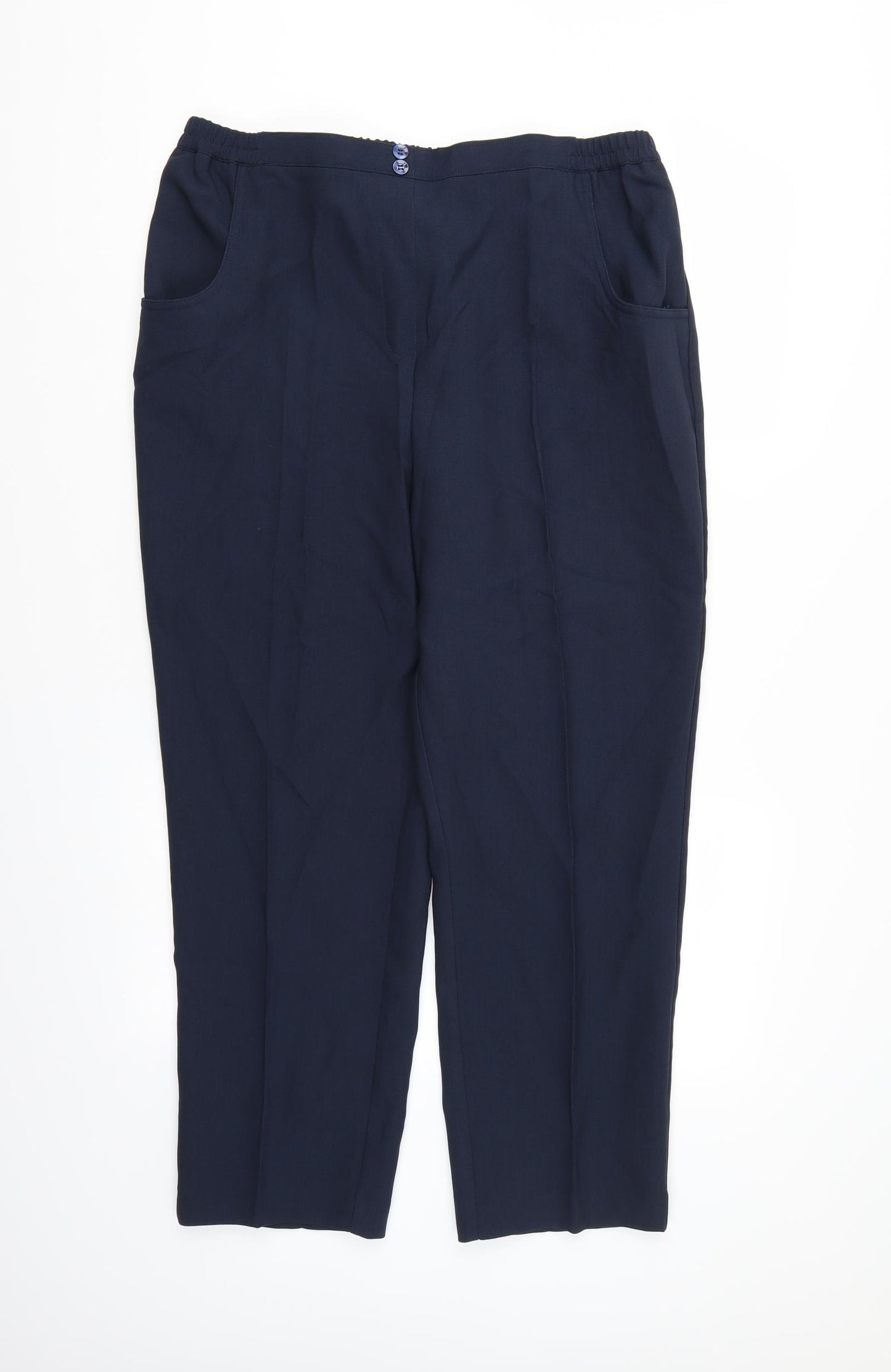Julipa Womens Blue  Rayon Trousers  Size 18 L26 in