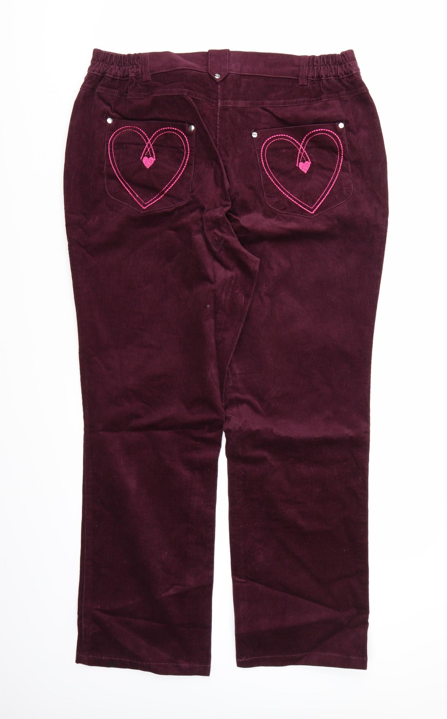 top to toe Womens Purple  Corduroy Trousers  Size 18 L28 in