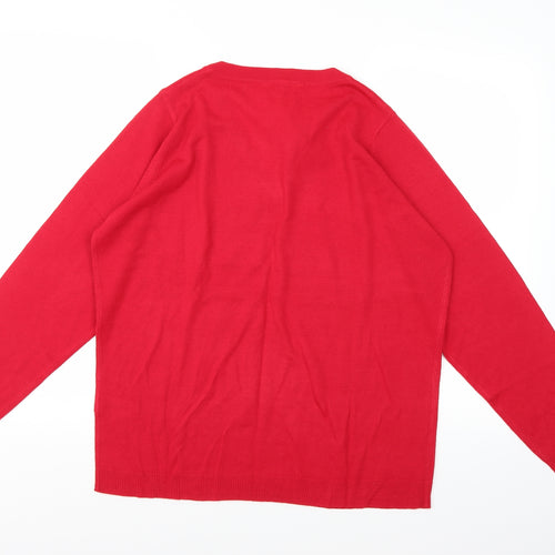 Classics Womens Red  Knit Pullover Jumper Size 16
