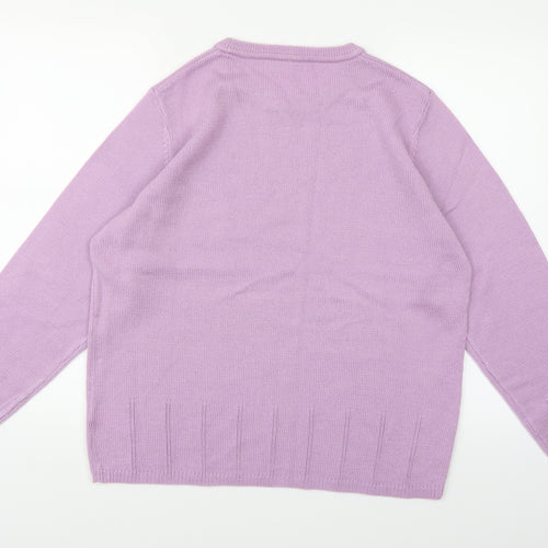 Julipa Womens Purple  Knit Pullover Jumper Size 16
