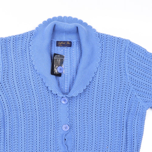 Gifford Fox Womens Blue  Knit Cape Jumper Size 18
