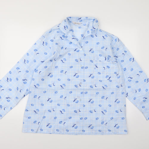 Berkertex Womens Blue Floral  Top Pyjama Top Size 18