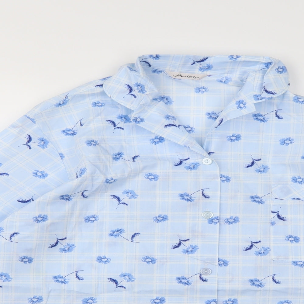 Berkertex Womens Blue Floral  Top Pyjama Top Size 18