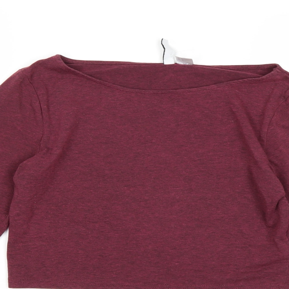 Divided by H&M Womens Purple   Cropped T-Shirt Size M