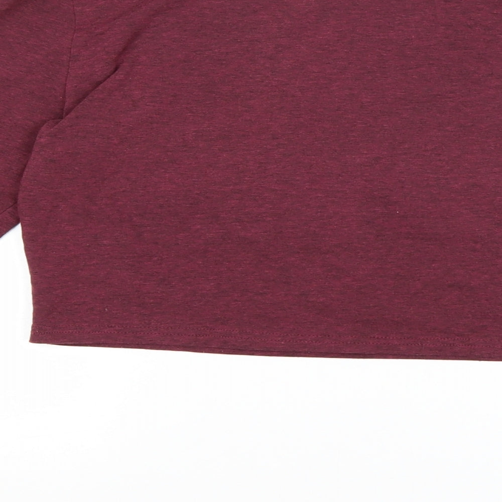 Divided by H&M Womens Purple   Cropped T-Shirt Size M