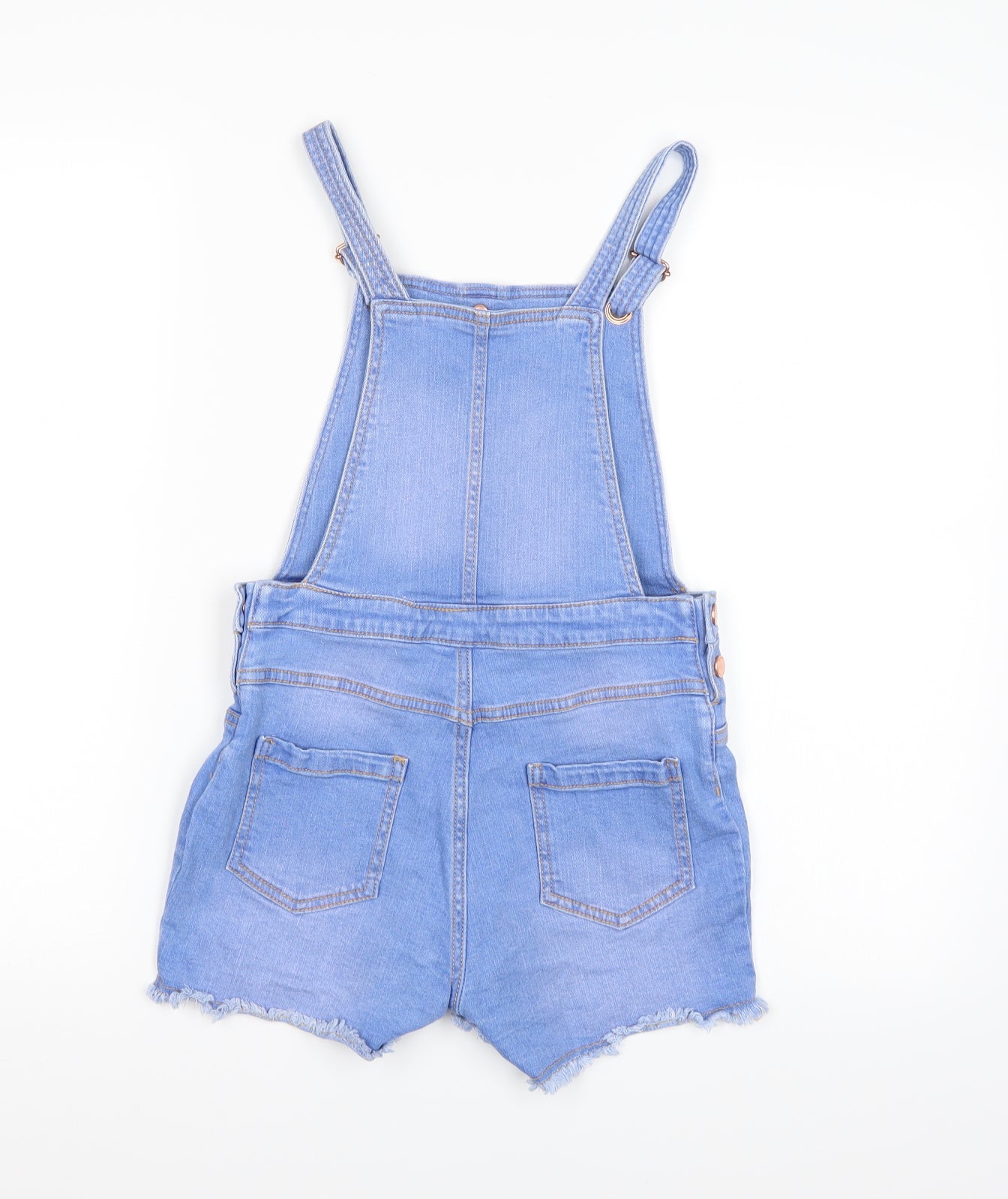 F&F Girls Blue  Denim Dungaree One-Piece Size 10-11 Years