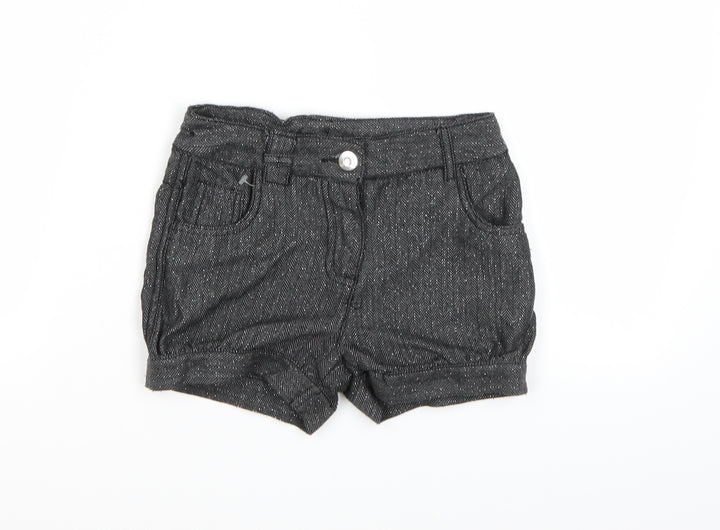 TU Girls Grey Herringbone  Cut-Off Shorts Size 6 Years