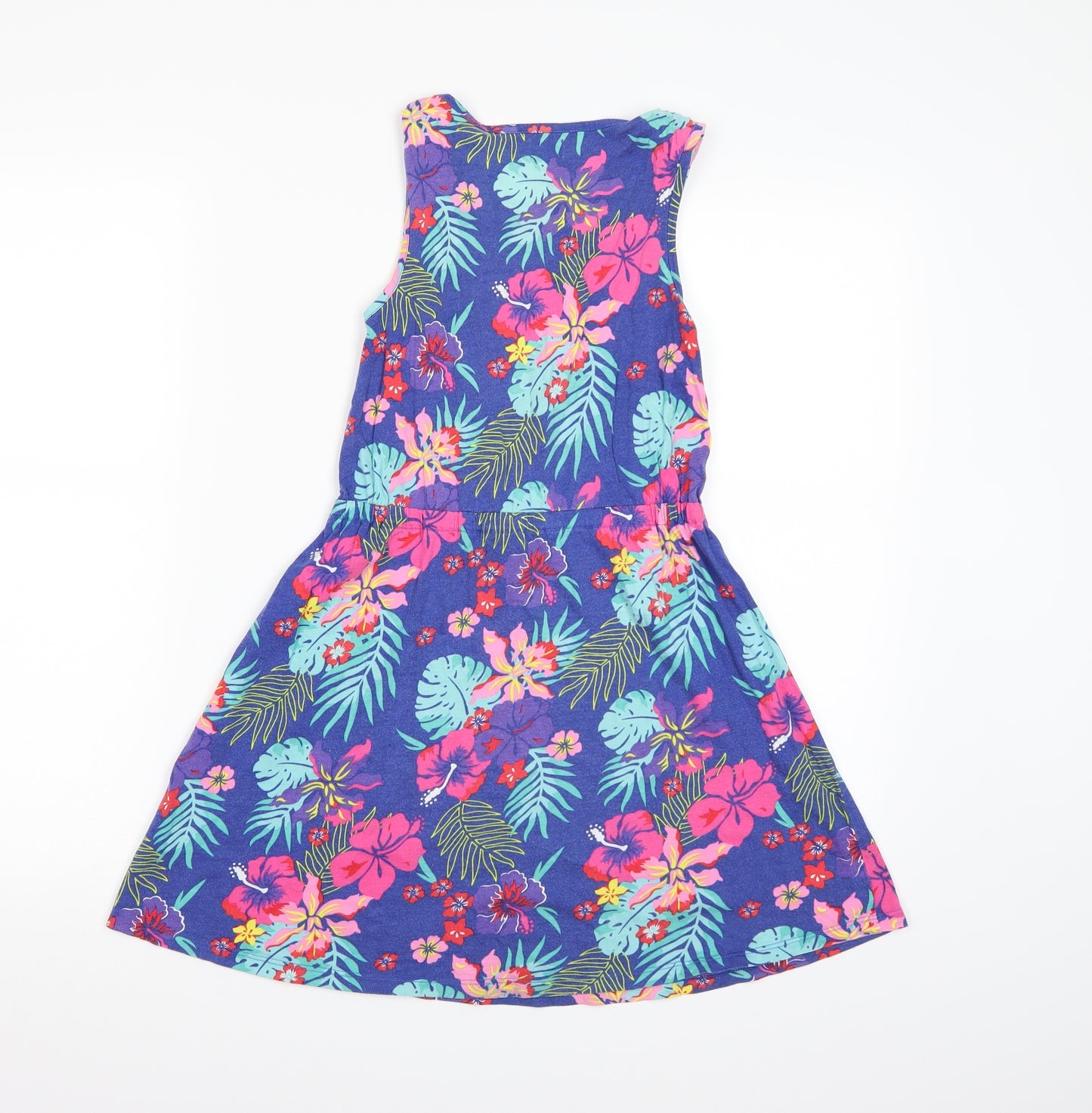 F&F Girls Blue Floral  A-Line  Size 10-11 Years