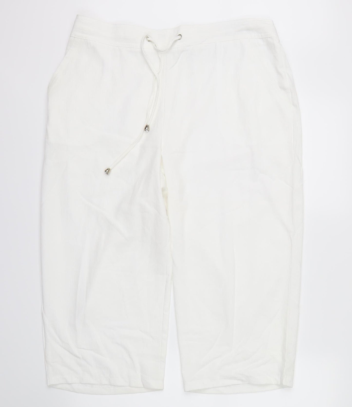 Papaya Womens White   Cargo Trousers Size 16 L20 in
