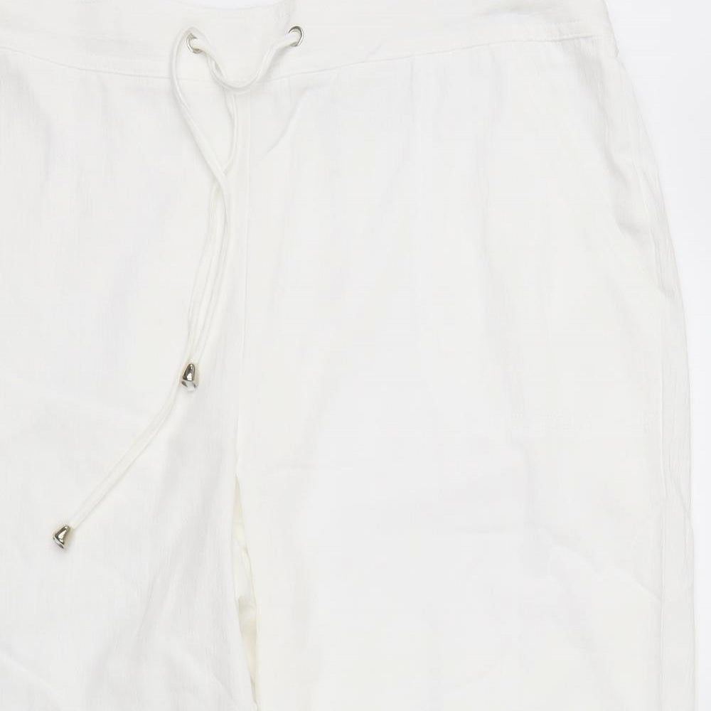 Papaya Womens White   Cargo Trousers Size 16 L20 in