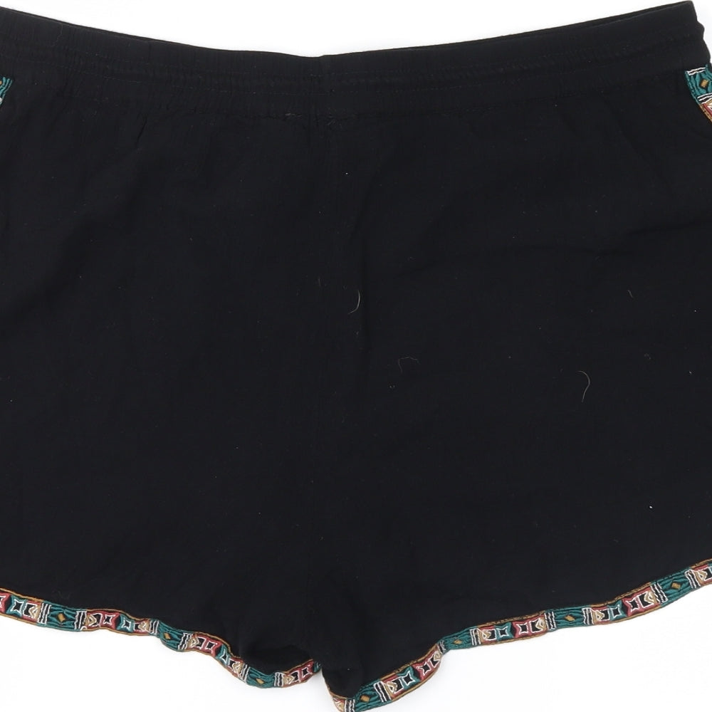 Papaya Womens Black   Boyfriend Shorts Size 14