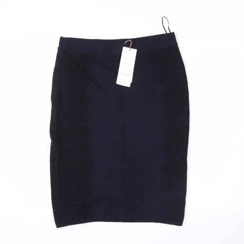 peruna Womens Blue Floral  Straight & Pencil Skirt Size 14