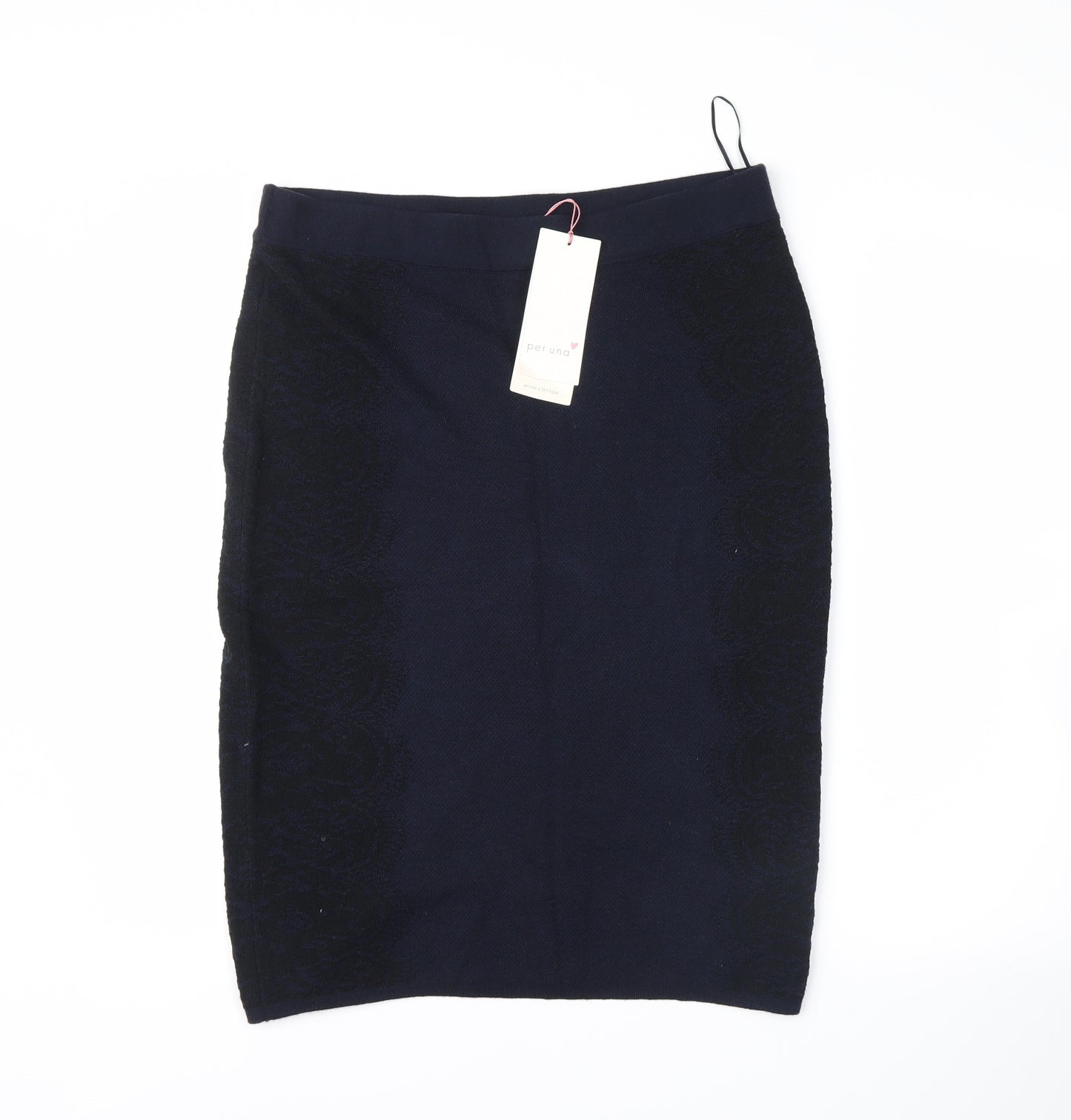 peruna Womens Blue Floral  Straight & Pencil Skirt Size 14