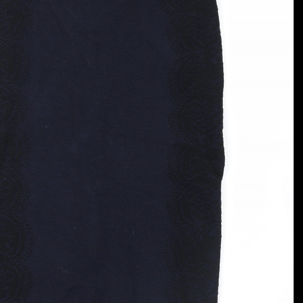 peruna Womens Blue Floral  Straight & Pencil Skirt Size 14